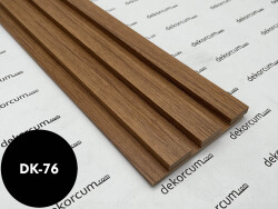 Eko 2.7cm/8mm Üç Çıtalı Ahşap Duvar Lambiri Teak - DEKORCUM