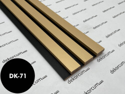 Eko 2.7cm/8mm Üç Çıtalı Ahşap Duvar Lambiri Varak Siyah - DEKORCUM