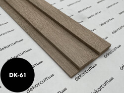 Eko 4cm/8mm Çift Çıtalı Ahşap Duvar Lambiri Natural Çam - DEKORCUM