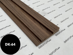 Eko 4cm/8mm Çift Çıtalı Ahşap Duvar Lambiri Gold Ceviz - DEKORCUM