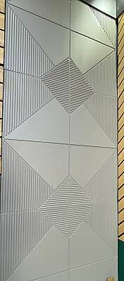 İskandinav MDF Duvar Paneli 45X45 Kare Motifli - 2