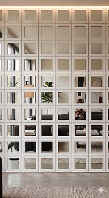 İskandinav MDF Duvar Paneli 45X45 Kare - 3