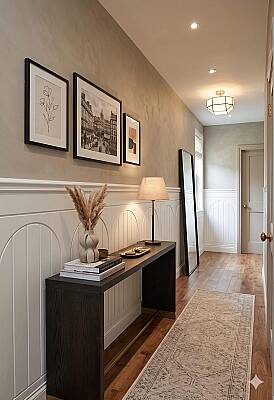 İskandinav MDF Duvar Paneli 55x105 Cm Oval - 3