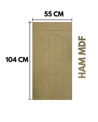 İskandinav MDF Duvar Paneli 55x105 Cm Oval - 1
