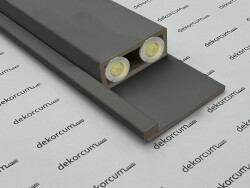 Ledli Profil Ahşap Duvar Lambiri ANTRASİT 4x9 Kutulu - DEKORCUM