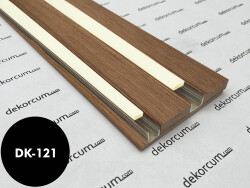 Linear Ledli Ahşap Duvar Lambiri TEAK - DEKORCUM