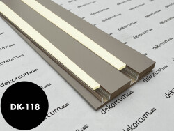 Linear Ledli Ahşap Duvar Lambiri Saten - DEKORCUM