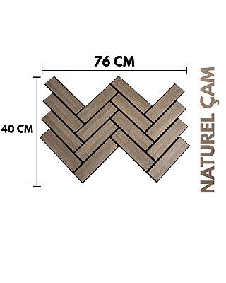 Mozaik Desenli Akustik Duvar Paneli - Natural Çam - 1