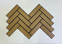 Tuğla Desenli Akustik Duvar Paneli - Teak - DEKORCUM