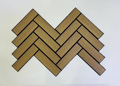 Tuğla Desenli Akustik Duvar Paneli - Teak - 1