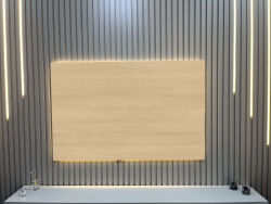 Tv Arkası Ledli Pano-Düz Yeni Meşe 160x103 Cm - DEKORCUM