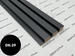 Üç Çıtalı Ahşap Duvar Lambiri Antrasit - DEKORCUM