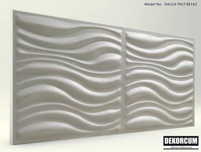 Dalga Desenli-İnci Beyaz 3D Xps Panel - 1