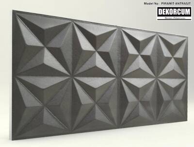 Piramit Desenli-Antrasit 3D Xps Panel - 1