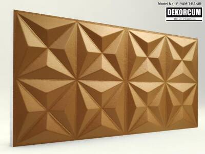 Piramit Desenli-Bakır 3D Xps Panel - 1