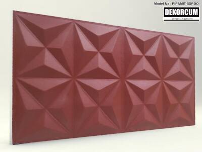 Piramit Desenli-Bordo 3D Xps Panel - 1
