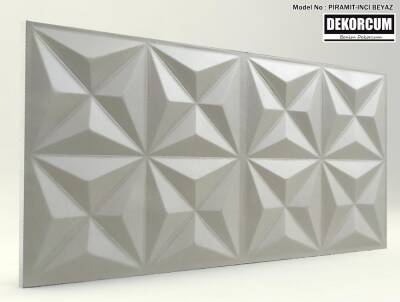 Piramit Desenli-İnci Beyaz 3D Xps Panel - 1