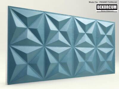 Piramit Desenli-Turkuaz 3D Xps Panel - 1