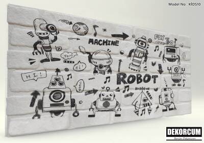 Robocop Tuğla Desenli Strafor Duvar Paneli - 1