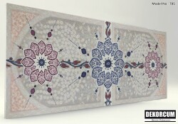 Selçuklu Çini Desenli Beyaz Strafor Duvar Paneli - 