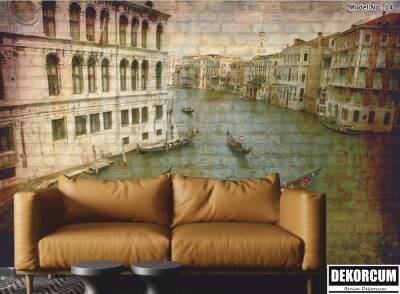 Venedik Sandal Resim Baskılı Panel - 1